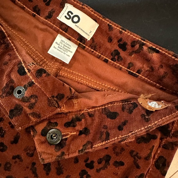 Sonoma Girls Sz 7 Animal Print Corduroy Skirt with Black T-Shirt Sz 8 - Like New - Picture 2 of 4